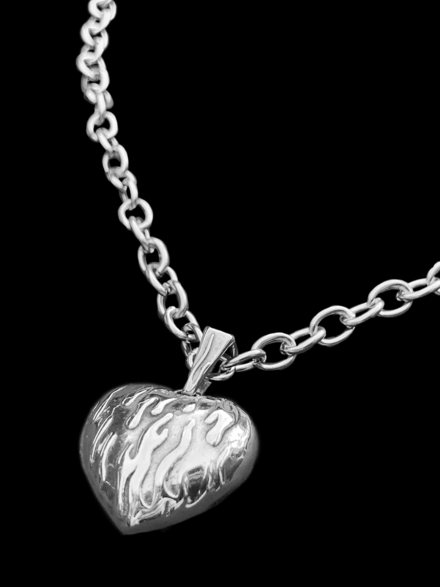 Heart Flame Pendant Necklace – Lesser of 2 Evils